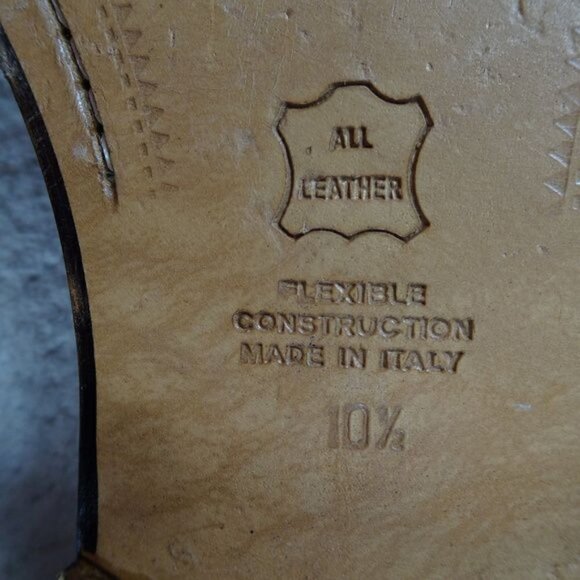 Pronto-Uomo Brown Leather Shoes 10.5M MadeIn Italy - Picture 5 of 8